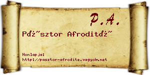 Pásztor Afrodité névjegykártya