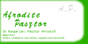 afrodite pasztor business card